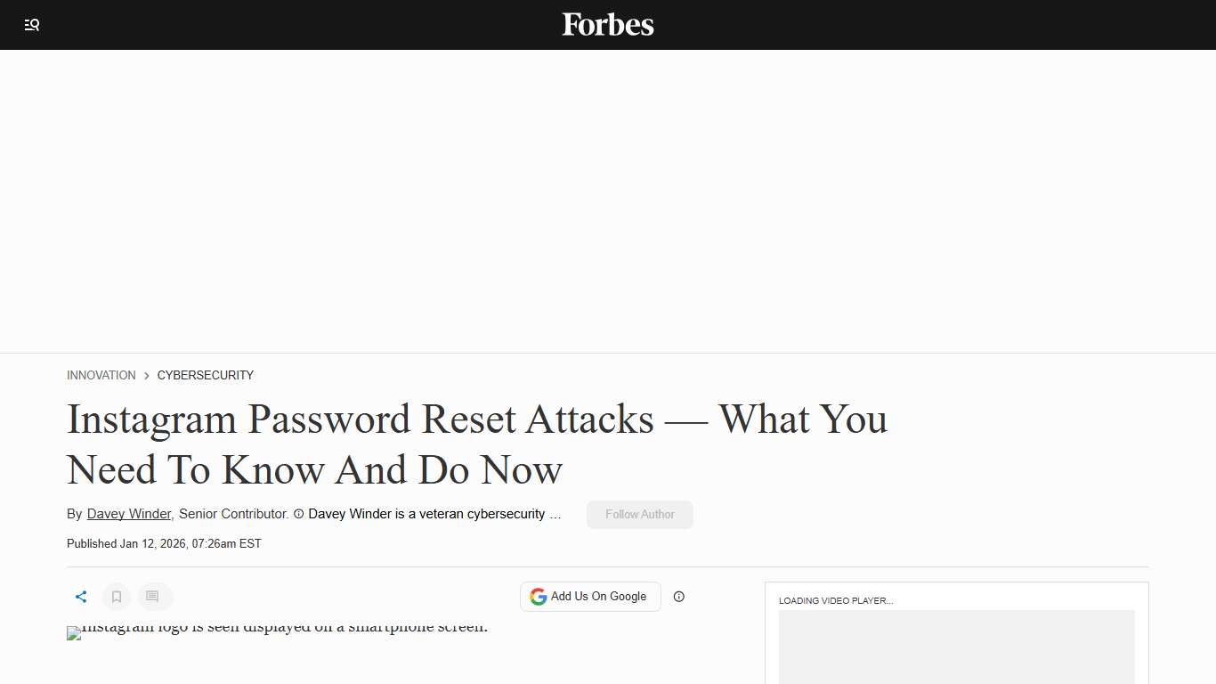 Instagram Password Reset Attacks — What You Need To Know And Do Now